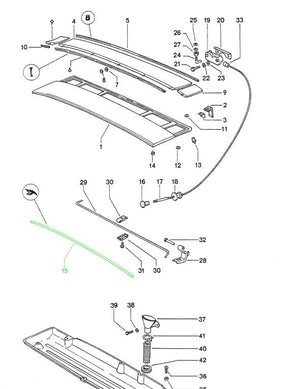 (New) 914 Rear Engine Lid to Glass Seal - 1970-76