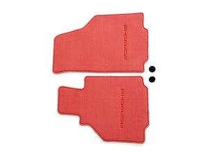 (New) 986 Boxster Set of Two Boxster Red Floor Mats - 1997-2004