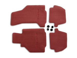 (New) 996 Cabriolet/Targa Set of Four Boxster Red Floor Mats - 2002-05