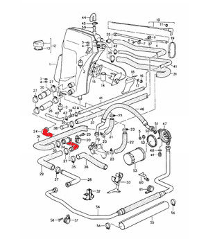 (New) 964 Oil Pipe to Oil Hose on Lower Oil Tank Fitting - 1989-94