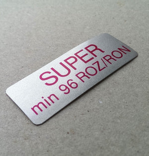 (New) 930 Turbo Super Fuel Decal - 1975-89