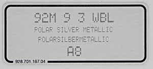 (New) 911 Carrera Polar Silver Metallic Paint Code Decal - 1994-97
