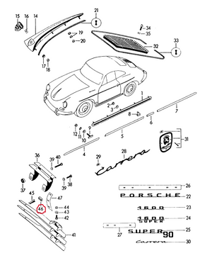 356 Clear Rubber Base for Foglight Grille - 1960-65