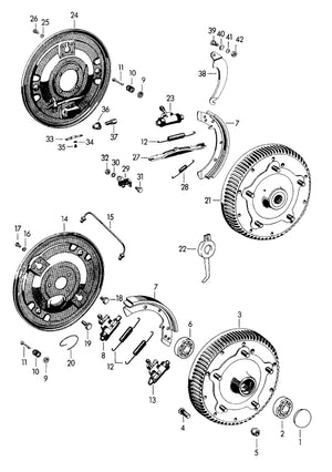 (Original) 356 A Left Rear Brake Backing Plate - 1955-59