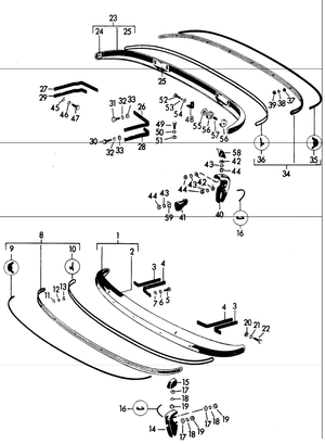 (New) 356 B/C Front Bumper Deco Insert - 1960-65