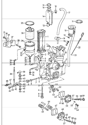 (NOS) 356/912 Lower Oil Pump Gear with Mechanical Tach  - 1959-69