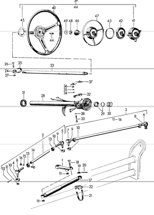 (New) 356 B/C Horn Button Assembly - 1959-65