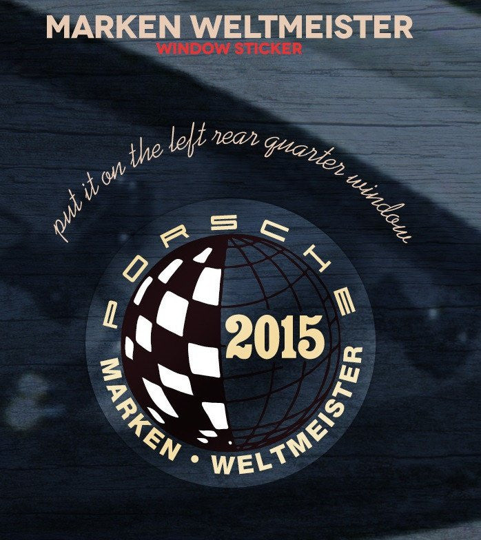 (New) 911 Marken Weltmeister Decal - 2015