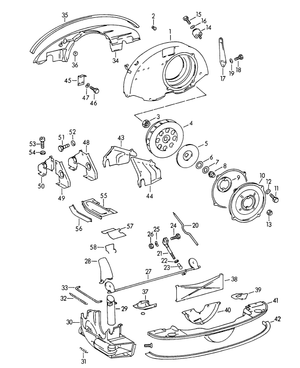 (New) 356/912 Air Deflector Retaining Spring