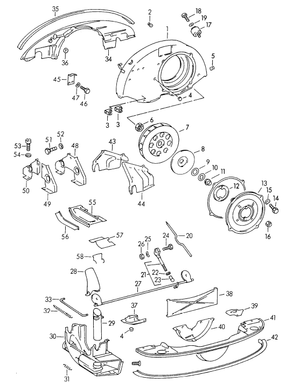 (New) 356 Engine Cover Plate Left