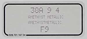(New) 911/928/944/964/968 Amethyst Metallic Paint Code Decal - 1991-93