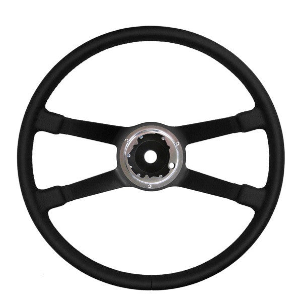 (New) 911/912 400mm Black Leather VDM Steering Wheel - 1969-73