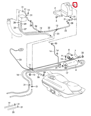 (New) 911 Fuel System Expansion Tank - 1970-73