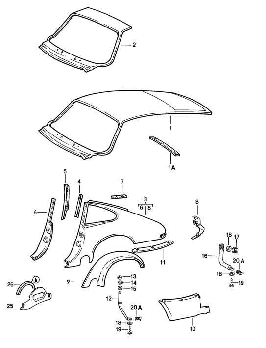 (New) 911 Carrera Coupe Left Hand Quarter Panel - 1987-89