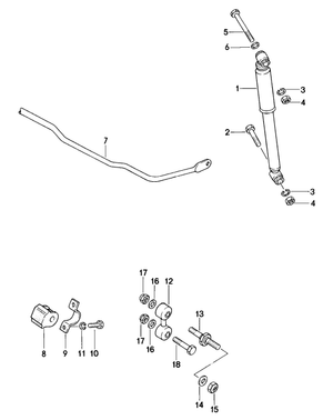 (New) 924/944 Rear Shock Absorber 1977-85