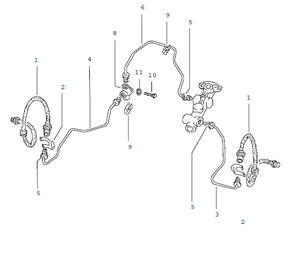 (New) 924 Front Brake Hose