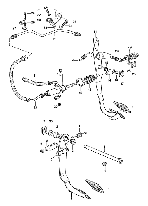 (New) 944 Clutch Hydraulic Hose 1985-89