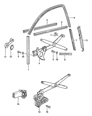 (New) 924/944/968 Door Window Seal Front Right - 1977-95