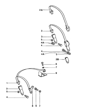 (New) 911 Rear Seat Belt Receptacle - 1978-89