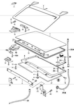 (New) 924/944 Sunroof Catch 1976-91