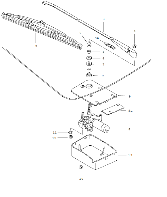 (New) 924, 944 Rear Window Wiper Motor 1976-91