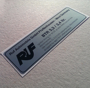 (New) RUF/BTR 3.3/3.4L Timing Decal