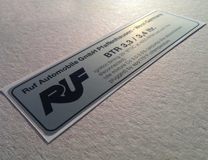 (New) RUF/BTR 3.3/3.4L Timing Decal