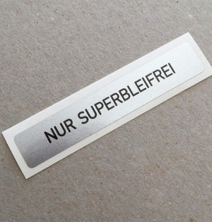 (New) 964 Nur Superbleifrei Gas Filler Door Decal - 1989-94
