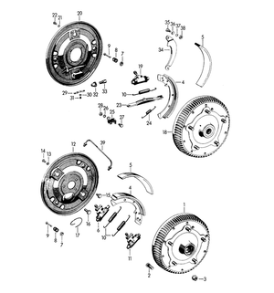 (Original) 356 B Right Rear Brake Backing Plate - 1960-63