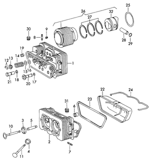 (New) 912 Metal Plug for Left Cylinder Head 1965-69