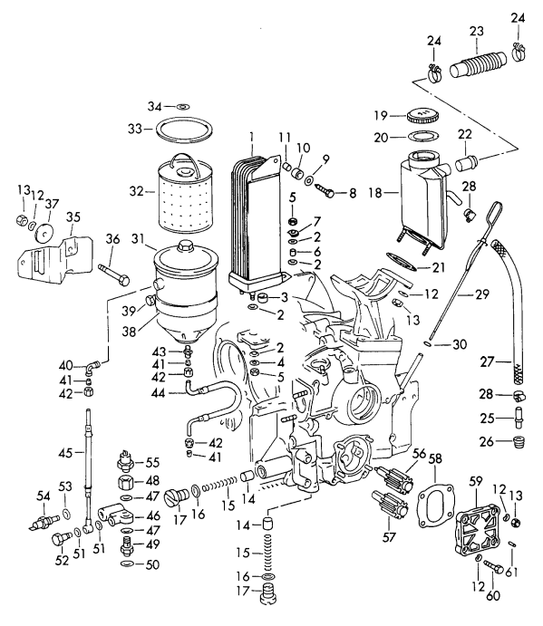 (New) 912 Oil Cooler Lower Locating Bushing 1965-69