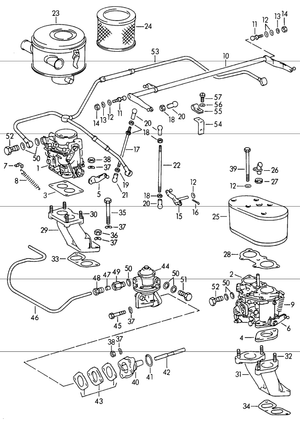 (New) 356 Fuel Line Pump to Carburetors - 1960-65