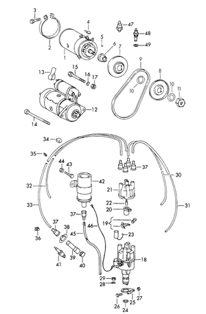 (New) 912 Bosch 12V Generator 1968-69