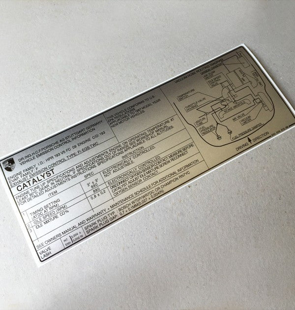 (New) 930 Emission Decal - 1987