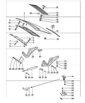 (New) 911 Engine Grille T-Bolt - 1974-89