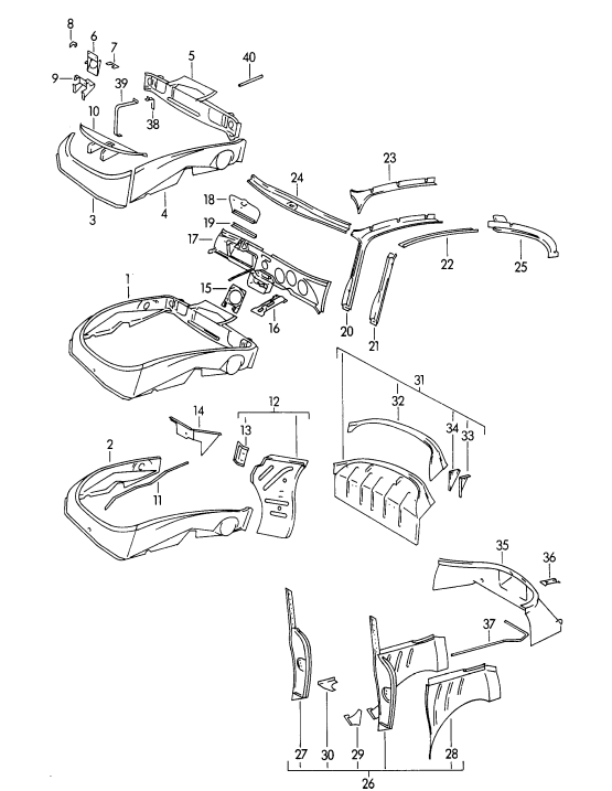 (New) 356 BT6/C Upper Inner Nose Panel - 1962-65