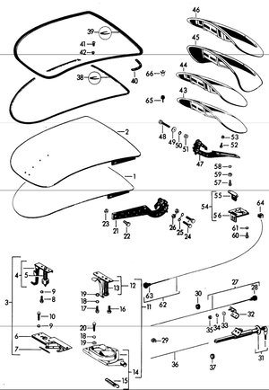 (New) 356 Hood Hinge 1950-65