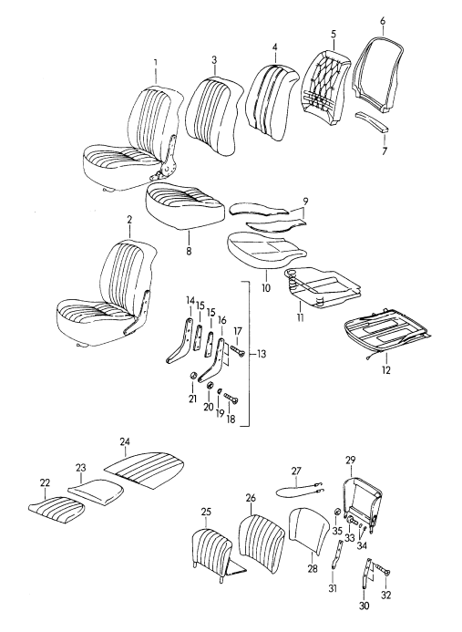 (New) 356C Front Seat Inner Spring Assembly 1962-65