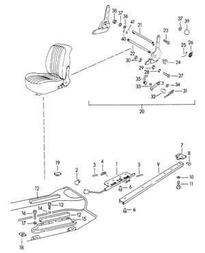 (New) 356 A/B/C Seat Adjustment Knob - 1950-65