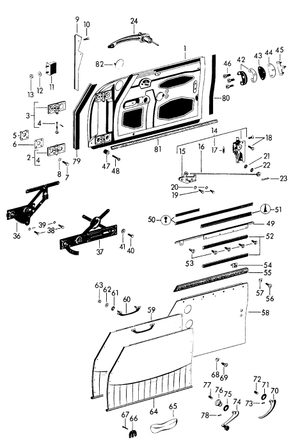 (New) 356 Passenger Side Door Hinge Cover