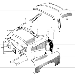 (New) 356 Speedster Rear Cowl Metal Set - 1954-58