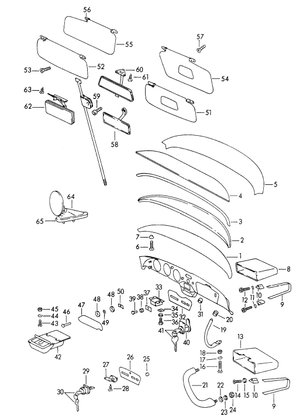 (New) 356 C Glove Box Insert 1964-65