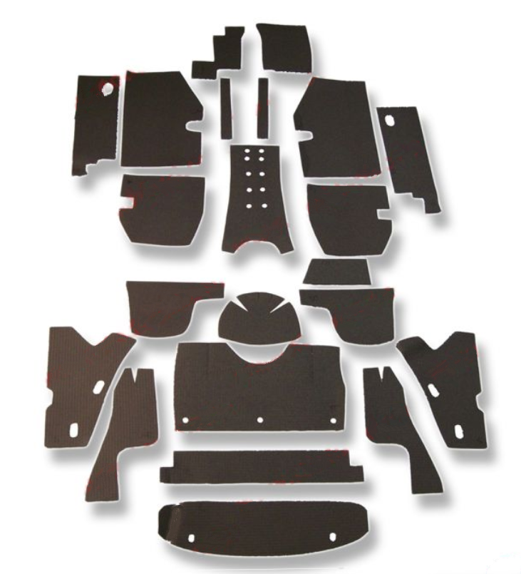(New) 356A Cabriolet Interior Body Sound Insulation Kit - 1955-59