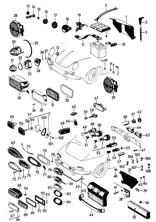(New) 356 B/C Clear Reverse Light Lens - 1959-65