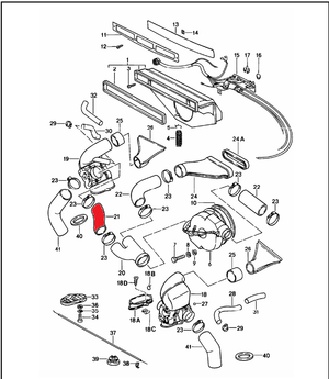 (New) 911/930 Fresh Air Distributor Tube - 1974-89