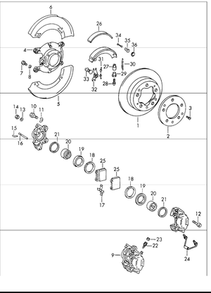 (New) 911 Rear Brake Expanding Spring - 1965-69