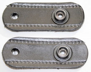 (New) 911/912/930 Pair of Leather Rear Seat Strap Extension Sets Black/Black - 1976-93