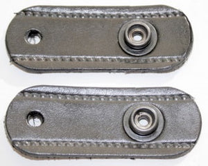 (New) 911/912/930 Pair of Leather Rear Seat Strap Extension Sets Black/Natural - 1976-93