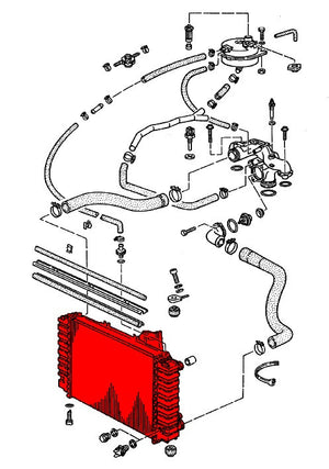 (New) 928 Radiator Manual Transmission - 1987-95