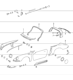 (New) 911 Targa Rear Window Lower Section - 1969-83